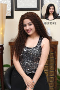 Load image into Gallery viewer, Frontal Lace Deep Curly Wig (Mocha Brown)
