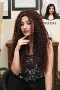 Load image into Gallery viewer, Frontal Lace Deep Curly Wig (Mocha Brown)
